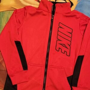 Nike Dynamic Red and Black Full-Zip Jacket